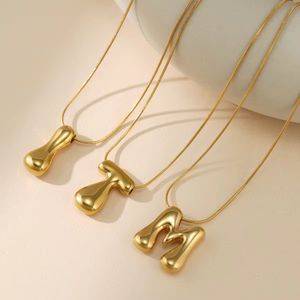 Anti Tarnish T Alphabet Necklace