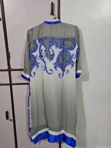 Elegant Blue Patterned Tunic