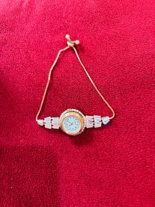 Elegant Silver Gold Watch New With Tag
