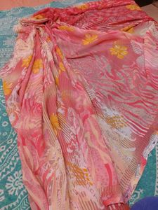 pink saree fix price 150