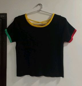 Black Crop Tshirt