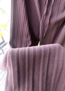 Dark Brown Pleated Plazzos
