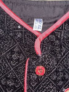 Pink Dhoti With Black Kurta