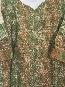 Green &amp; Beige Kurta