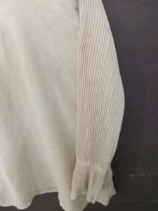 Beige Plain Women&#39;s Top