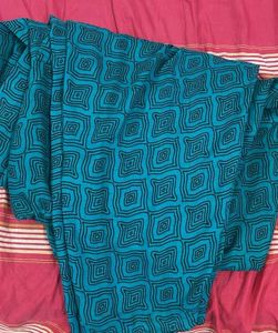 Pink &amp; Green Printed Kurta Set