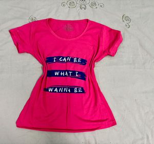 Pink Graphic Tee Fitted
