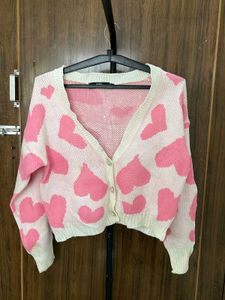 Heart Pattern Cardigan