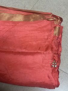 Peach Gotta Panti Saree