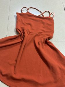 Orange Skater Dress