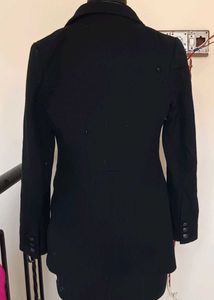 Elegant Black Double-Breasted Coat