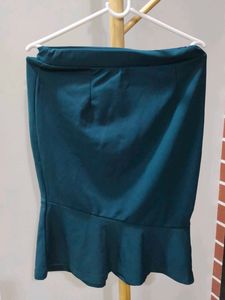 Green Ruffled Skirt