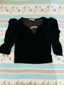 Velvet Crop Top