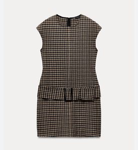 INTERLOCK BELTED DRESS
