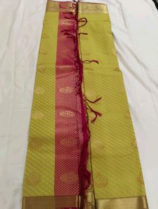New Half &amp; Half Pattu Saree Without Blouse (Un Used)
