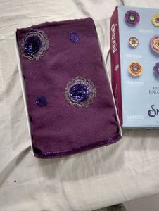 Elegant Purple Saree - New Unused