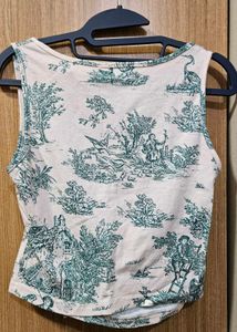Patterned Crop Top