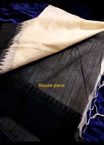 SOLID CREAM WHITE SILK SAREE FOR WOMEN