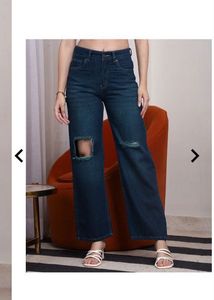 Shein high rise distressed stone wash jeans