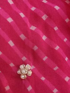Pink Embellished Kurti Set With Pants