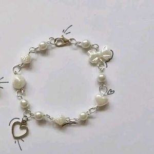 Pearl &amp; Charm Bracelet Set