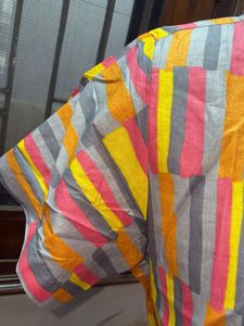 Colorful Striped Tie-Waist Dress