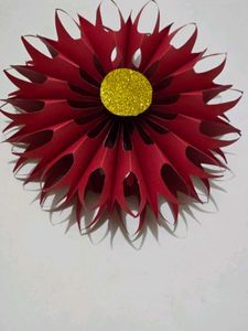 Red Paper Flower Decor