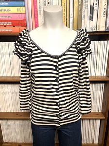 H&amp;m Striped Cotton Cardigan Sweater