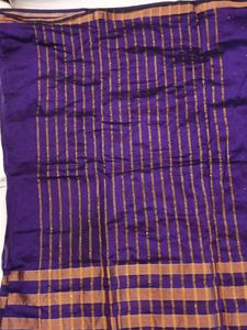 Elegant Purple Saree with Stripes