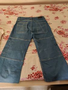 Denim Blue Cargo Jeans