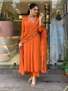 Elegant Orange Kurta Set