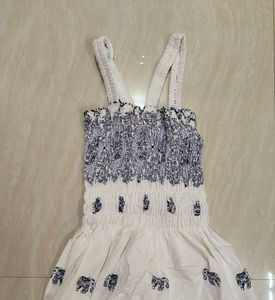 White Frock/Elephant Print Sundress