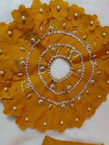 Mustard Embellished Dress &amp; Straps