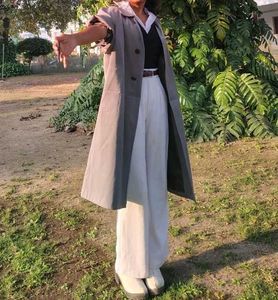 Elegant Grey Trench Coat