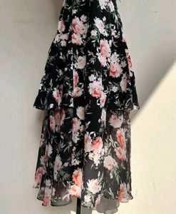Floral Print V-Neck Dress