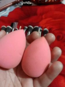 Makeup Brush Set+2 Beauty Blender