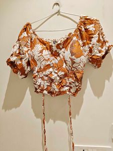 Floral Print Crop Top