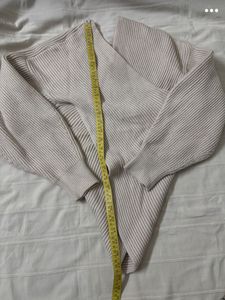 Ribbed Wrap Top Sweater