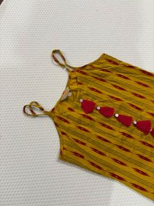 yellow single kurti