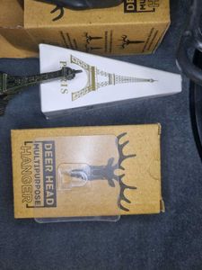 2 Deer Head Wall Hanger And 1 Tower Showpiece