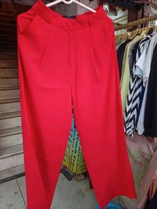 Straight Trousar Red Colour New Condition