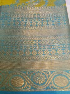 Elegant Yellow &amp; Blue Saree