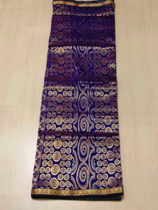 Blue &amp; Gold Dress Material