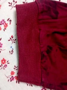 Burgundy Tie-Dye Cropped Sweatpants