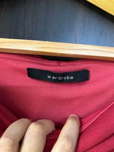 Wardrobe Westside Red Off Shoulder Chic Top