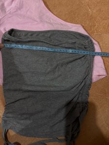 Gray Tie-Back Tube Top