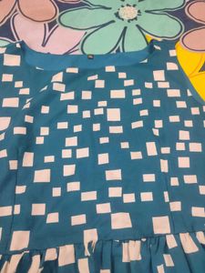 Chic Teal &amp; White Dress