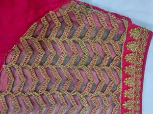 Pink & Gold Embroidered Blouse
