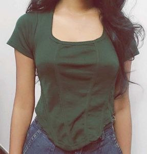 Green Corset Style Top