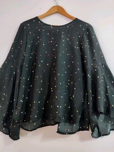 Women Black Printed Shrug
